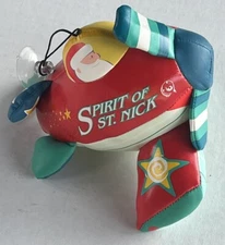 Spirit of St. Nick Christmas Airplane Good Stuff Plush Stuffed 1993 Suction Cup