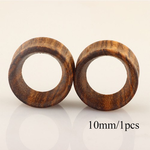 Piercing Estensore Orecchie Legno Naturale Tappi Doppio Svasato Concavo Legno - Foto 6 di 20