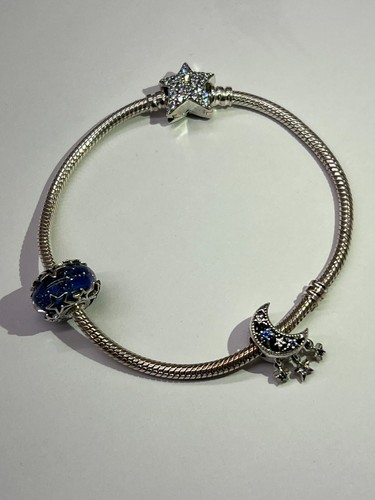 Pandora Sterling Silver 925 Charm Bracelet. 22gm 20cm - Picture 4 of 11