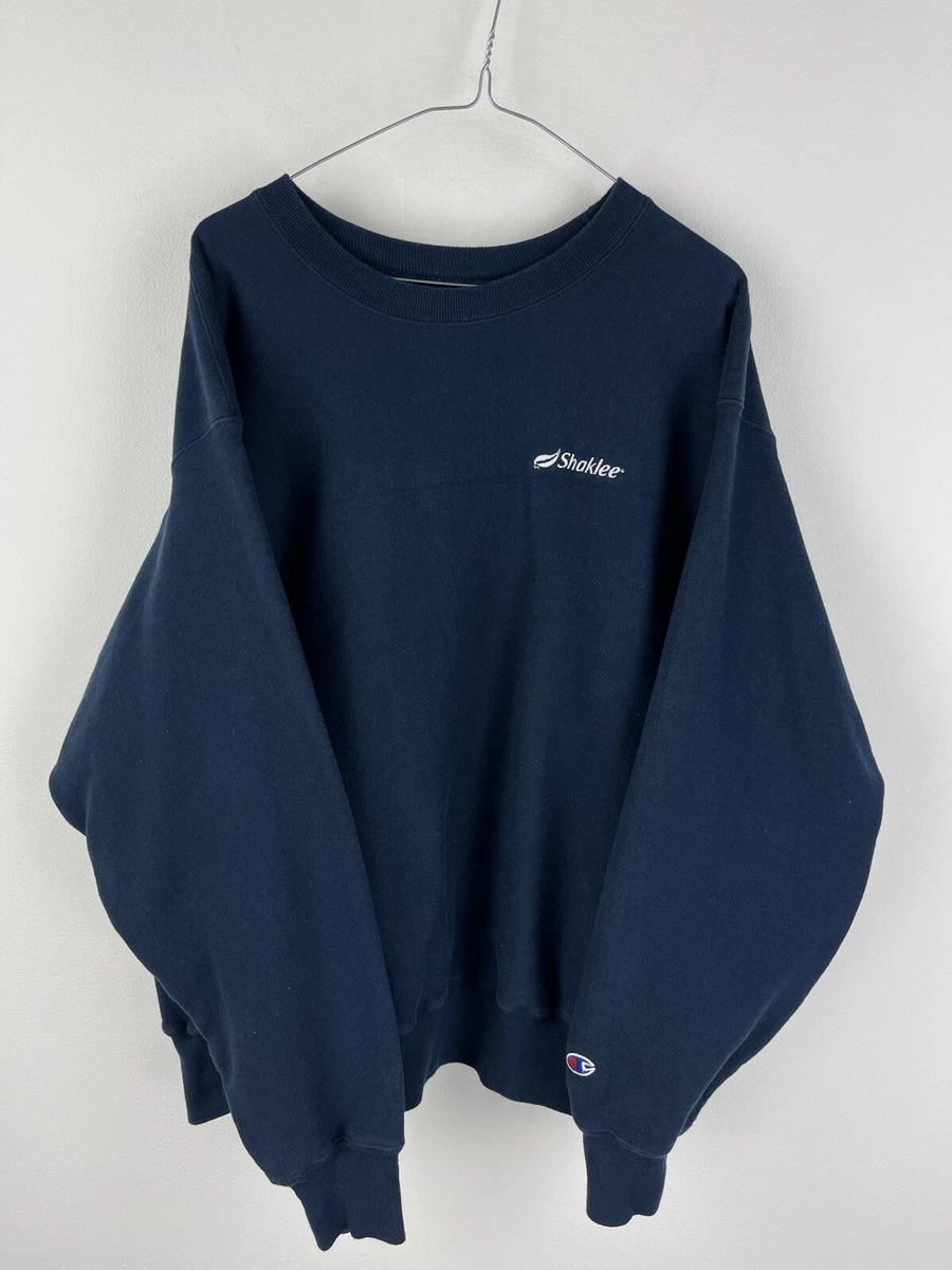 Vintage Champion Reverse Weave Sweatshirt Size Large Blue Shaklee Y2K  Crewneck | eBay