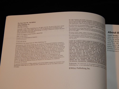 Vintage Computer Book, FIX YOUR OWN PC-SEVENTH EDITION, 2002, Replace & Repair - Bild 4 von 8