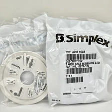 SIMPLEX 4098-9788 0677-104  2 WIRE BASE w/REMOTE LED - LOT OF 2