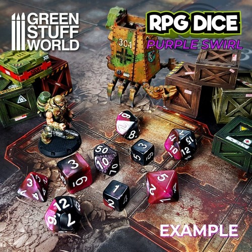 7x Dados Mix 16mm Rosa Marmol - WHFB TOW AOS DnD ESDLA juegos de rol Wargames - Imagen 2 de 2