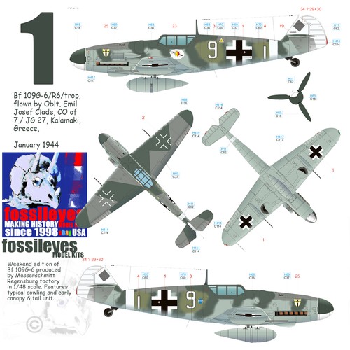 EDUARD 84143 1/48 MESSERSCHMITT BF-109 MTT REGENSBURG WEEKEND EDITION KIT - Picture 5 of 8