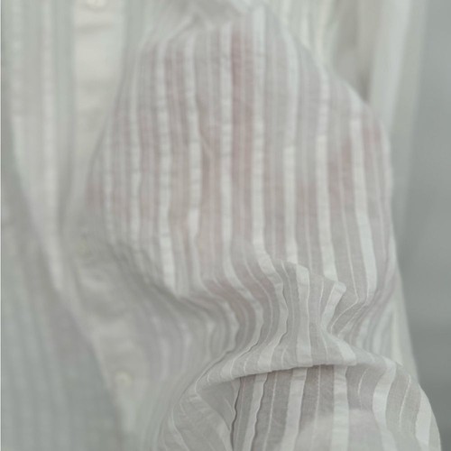 Jaypore 100% Cotton Tuxedo Style Sheer Comfort Button Down Women's size L/40 NEW - Picture 6 of 8
