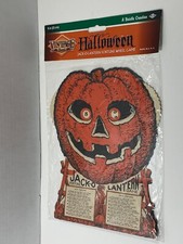 Halloween Decor Beistle Jack-O-Lantern Fortune Wheel Game, 9"x7", Paper Nip, New