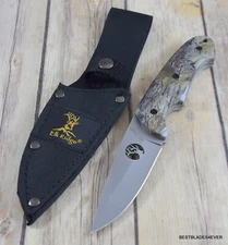 8.5" ELK RIDGE FOREST CAMO HUNTING KNIFE RAZOR SHARP BLADE FULL TANG SHEATH 