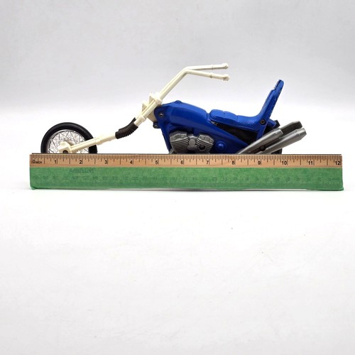 Ideal 1970s Evel Knievel Chopper Stunt Cycle Wind-up Mechanism Blue works - Picture 6 of 10