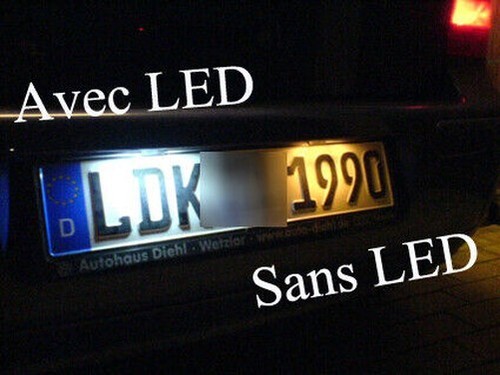 Kia Carens 3- Bombillas LED Blanco Matrícula Fuerza Anti Error - Picture 2 of 3