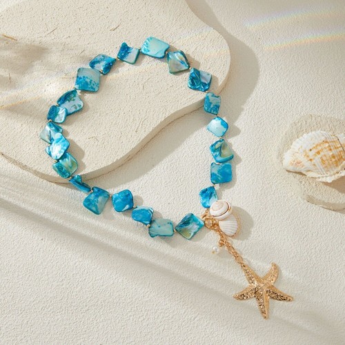 Imitation Pearl Beach Jewelry Sea Series Summer Necklace Women's - Picture 7 of 16