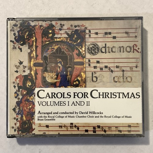 Christmas Carols Volumes 1 And 2 David Willcocks 2 CD Set Rykodisc 1985 Vintage - Afbeelding 1 van 6