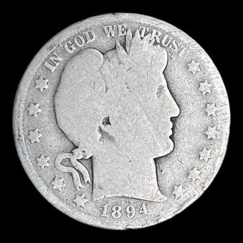 1894-S Barber Silver Half Dollar