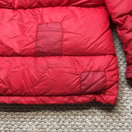 Giubbotto parka piumino vintage anni 70 uomo XL rosso puffer coat riparazioni invecchiato - Foto 15 di 20
