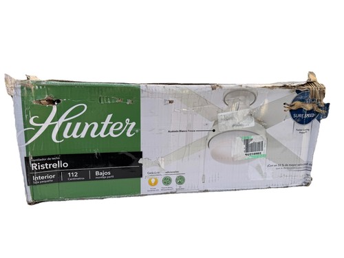 Hunter Ristrello Ceiling Fan 550189 44-Inch Four Blade LED Light Fan Fresh White - Picture 3 of 5