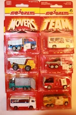 8 Vintage 1980-1990 Majorette 200 Series Diecast Trucks original BLISTER PACKS