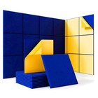 18 Pack Acoustic Panels Self-adhesive Studio Noise Soundproofing Wall Tiles BLUE