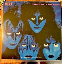 KISS Creatures Of The Night 3 LP Blue Vinyl 40th Anniversary Deluxe NM