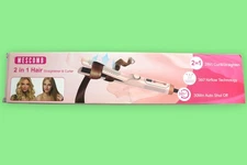 MESCOMB 360° Airflow Styler – 1 Inch 2-in-1 Hair Straightener & Curler