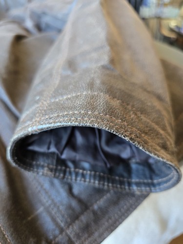 Classic Brown Leather Mens Bomber Jacket XL - Faux Fur Collar - Various Pockets - Picture 8 of 16