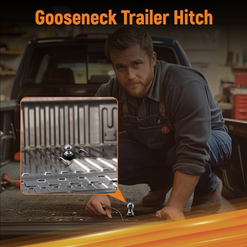 Industrial Grade Gooseneck Hitch for Dodge Ram 2500 3500 2019-2025 Kit - Picture 5 of 20