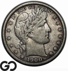 1900-S Barber Half Dollar VF+ Tougher San Francisco Issue