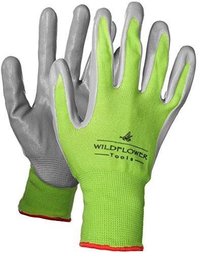 Guantes de jardinería para mujer y hombre - nitrilo mediano (paquete de 2) multicolor - Imagen 4 de 8