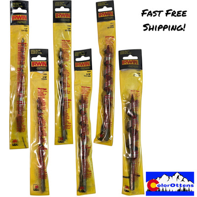 Irwin Industrial Wood Auger Bit 6 Assorted Sizes Hex Shank NOS Made In USA