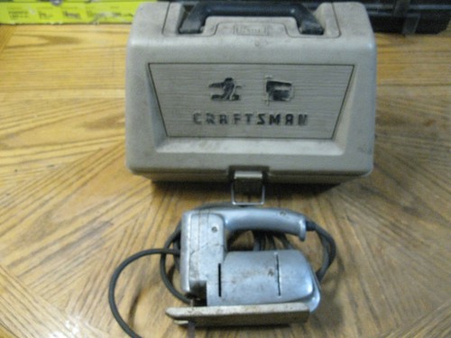 Vtg Craftsman Jigsaw Sabre Saw Sander Plastic Hard Carrying Case