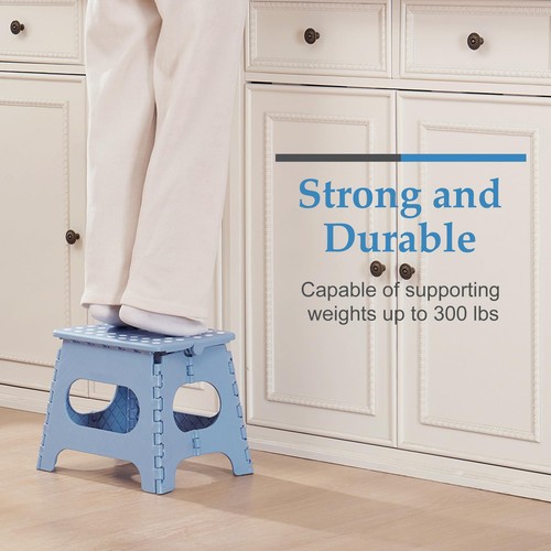 VECELO Folding Step Stool 11 Inch, Non-Slip Surface Portable Foldable 1 Step ... - Picture 6 of 7