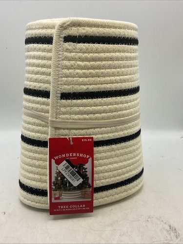 Wondershop Baumhalsband 10 x 26" Durchmesser elfenbein schwarz gestreift  - Bild 1 von 4