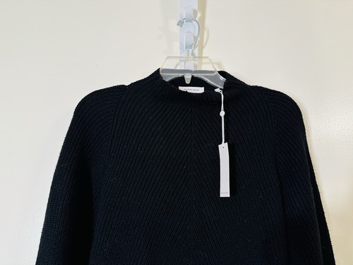 Rebecca Taylor Jersey Suéter Cuello Simulado Sin Espalda Lana Merino Negro Nuevo Con Etiquetas Talla L - Imagen 2 de 9