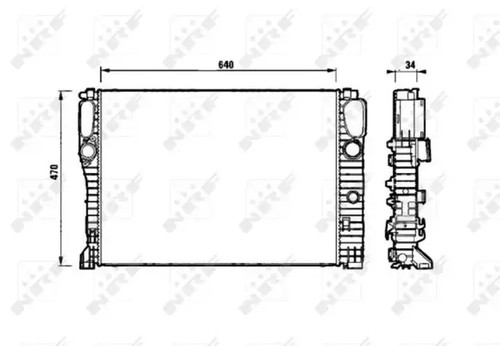 Radiador de agua Aletas refrigeración soldadas 53829 NRF para MERCEDES-BENZ CLS - Imagen 8 de 16