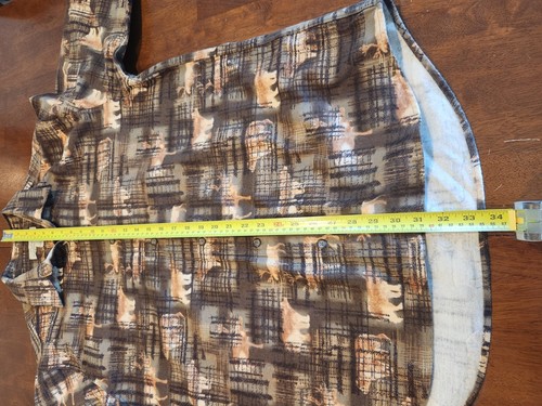 Cabela’s Men’s L Flannel Shirt Brown Moose Bear Plaid Outdoor Hunting Cabin... - Picture 10 of 11