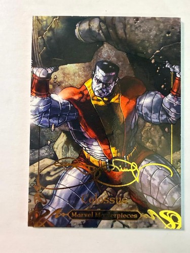 2018 Upper Deck Marvel Masterpieces Tier 2 Gold signature Colossus #60 Card