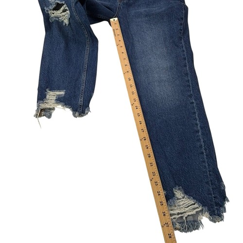 We The Free Free People Button Fly Distressed Women's Size 29 High-Rise Jeans - Picture 15 of 22