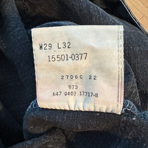 Vintage 90s Levi's 501 Jeans USA Straight Leg Black Denim 29x32 Actual (29x27) - Bild 3 von 12