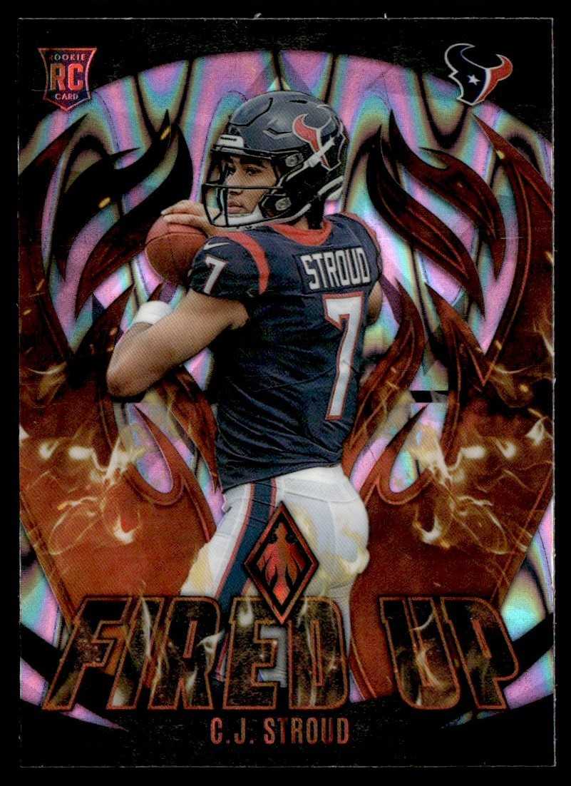 2023 Panini Phoenix Fired Up Silver Seismic Rookie C.J. Stroud #FU-2