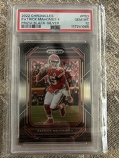 2022 Panini Chronicles - Prizm Black Patrick Mahomes II #PB-3 Silver