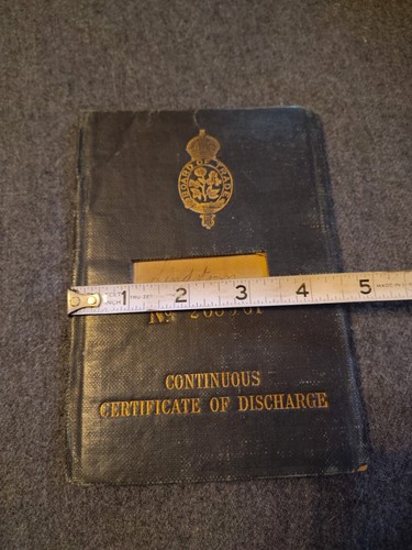 Antique Maritime Board Of Trade Continuous Certificate of Discharge 1903 -1905 - Foto 8 di 11