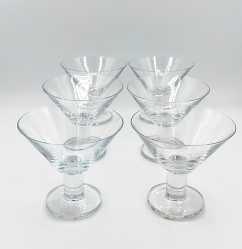 Juego de 6 vasos de martini/cóctel transparentes retirados Viva de caja y barril DE COLECCIÓN NUEVO - Imagen 1 de 10