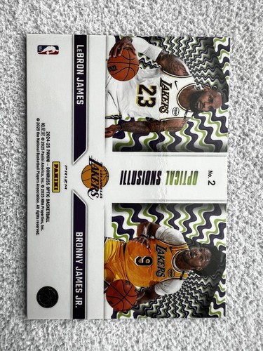 2024-25 Optic Optical Illusions Lebron James/ Bronny James Purple $1.32 SHIPPIN - Picture 7 of 8