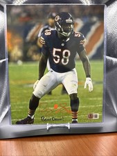Roquan Smith Signed Chicago Bears 8x10 Photo “Bear Down” Insc BAS COA