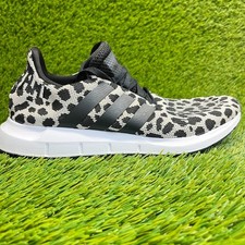 Adidas Swift Run Leopard Womens Size 8.5 Black Athletic Running Shoes Sneakers