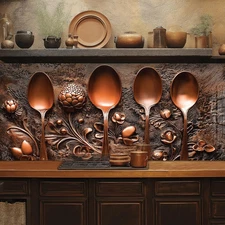 Backsplash for Kitchen Wall, behind Stove Wall Protector, Tree of Life Tempered 