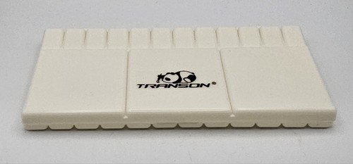 Paleta de acuarela TRANSON con orificio para el pulgar y soportes para pinceles ~ blanca aprox 10"x5" - Imagen 1 de 11