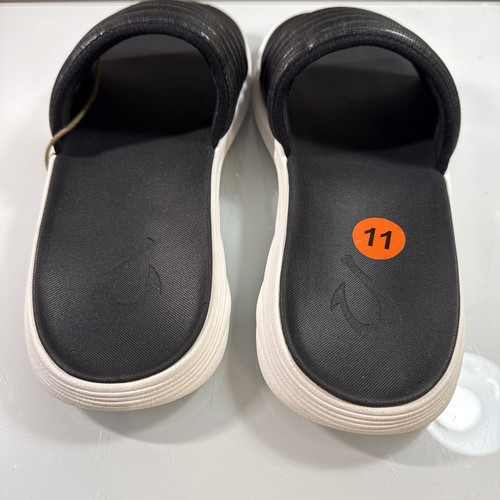 Olukai Komo Sandali Slide Nero Bianco Leggeri Uomo Taglia:11 - Foto 4 di 6