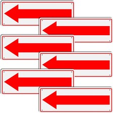 Reflective Metal Right Arrow Sign 10x3.5"   Outdoor Directional Road Decor