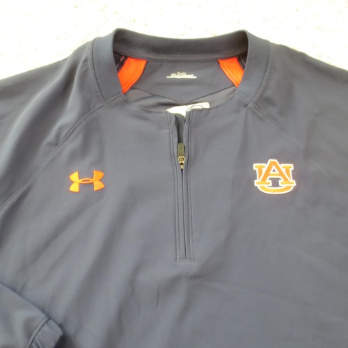 Auburn Tigers Pullover Mens 2XL XXL Blue Quarter Zip TEAM ISSUE BOWL GAME - Picture 3 of 11