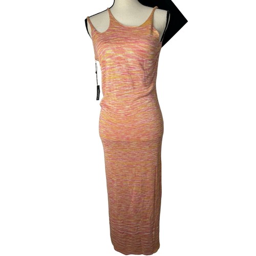 NWT REVOLVE Callahan Knitwear Zoe Midi Bodycon Dress Mango Space Dye Womens Sm - Picture 4 of 5