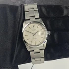 #40 Rolex 34mm OysterDate Precision Silver Dial Vintage Steel Men's Watch 6694